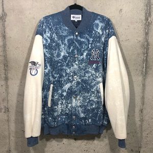 Adidas Bleached New York Yankees Denim Jacket